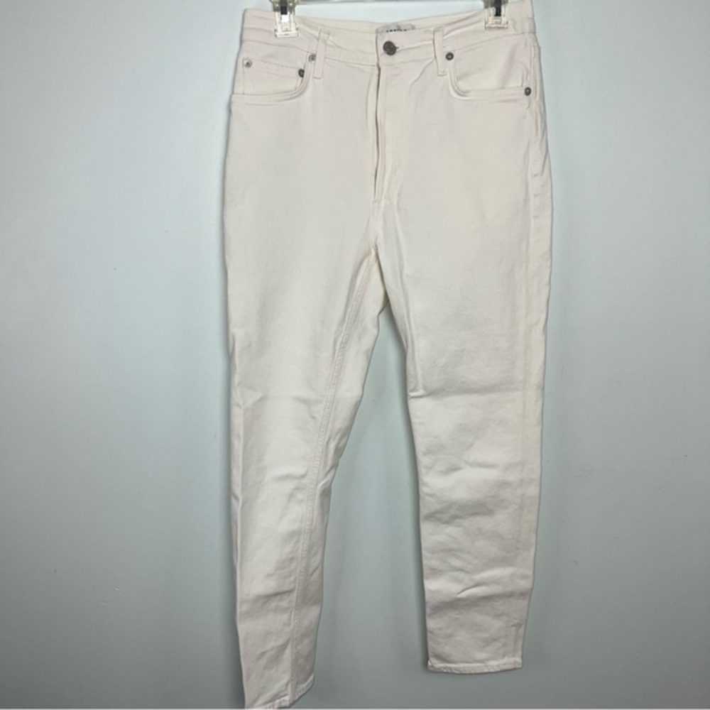 Agolde Nico High Rise Slim Leg Jeans White Women's Size 27